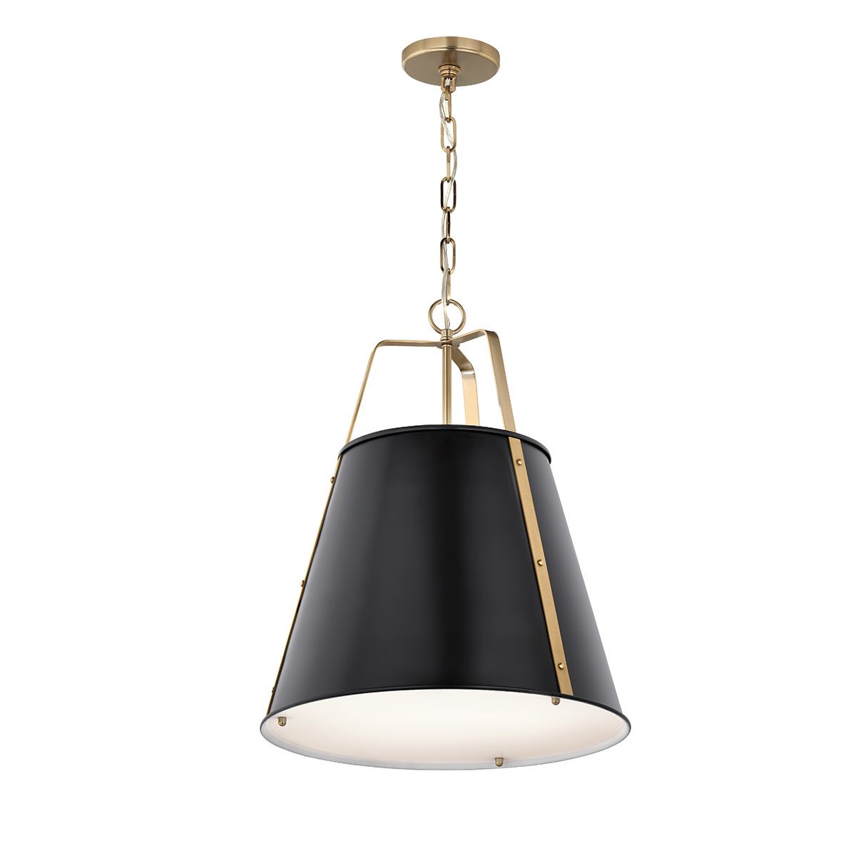 KL-ETCHER-P-L-BKB Etcher Large Pendant Black & Brass