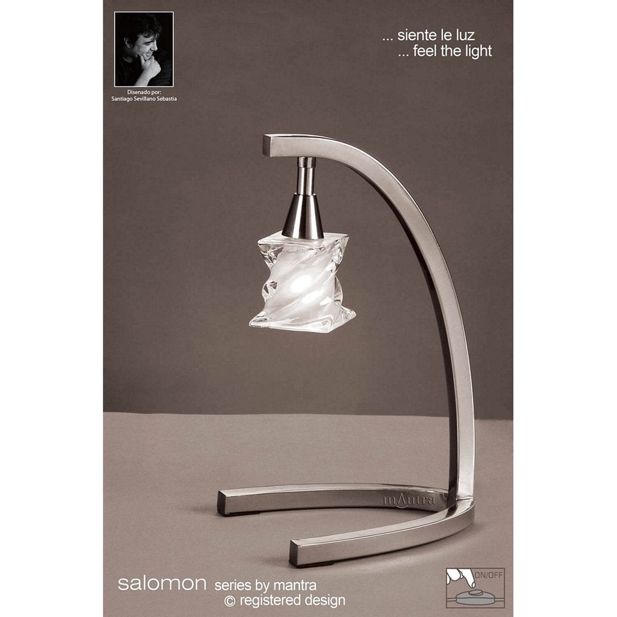 M3033 Salomon Table Lamp 1 Light G9 Satin Nickel