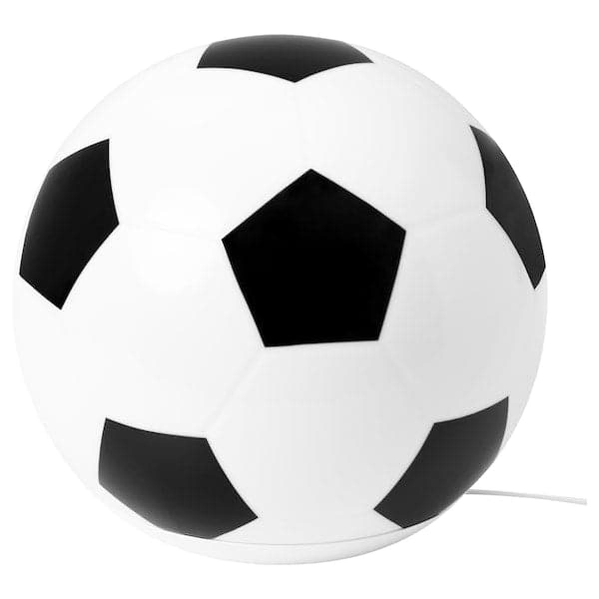 NGARNA LED table lamp, football pattern, 18 cm